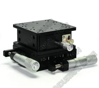 

Sliding Table 125*125mm XYZ 3 Axis Trimming Station Manual Heavy Load Displacement Platform Double Cross Roller Guide LD125-LM-2