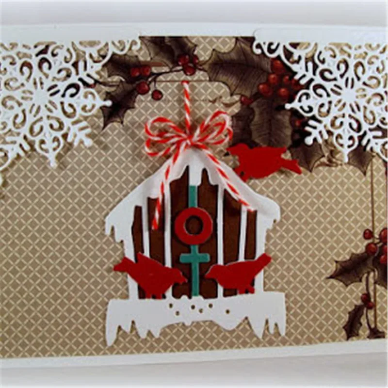 

GJCrafts Winter Birdhouse Dies Metal Cutting Dies New 2019 for Card Making Scrapbooking Album Paper Embossing Stencil Craft