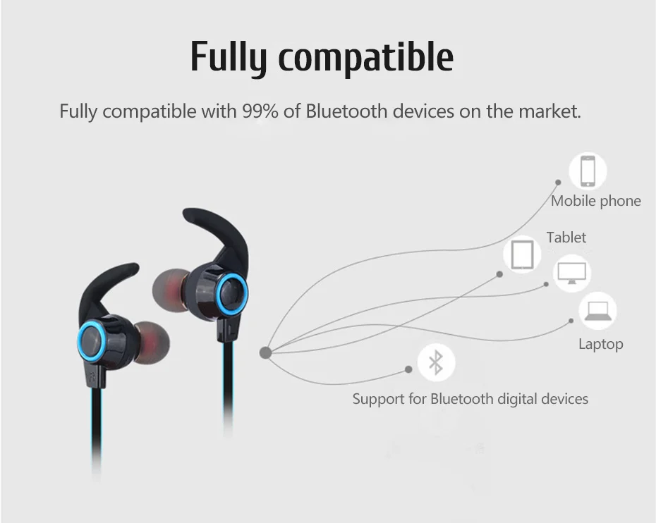 TiYiViRi AMW-810 спортивные Bluetooth наушники беспроводные Bluetooth V4.1 наушники стерео бас гарнитура с микрофоном для huawei iPhone