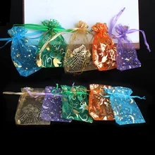 50 шт./лот, подарочные сумки из органзы, разноцветные яркие сумочки для вечеринки, свадебные сувениры, упаковка, свадебные украшения, Suppli
