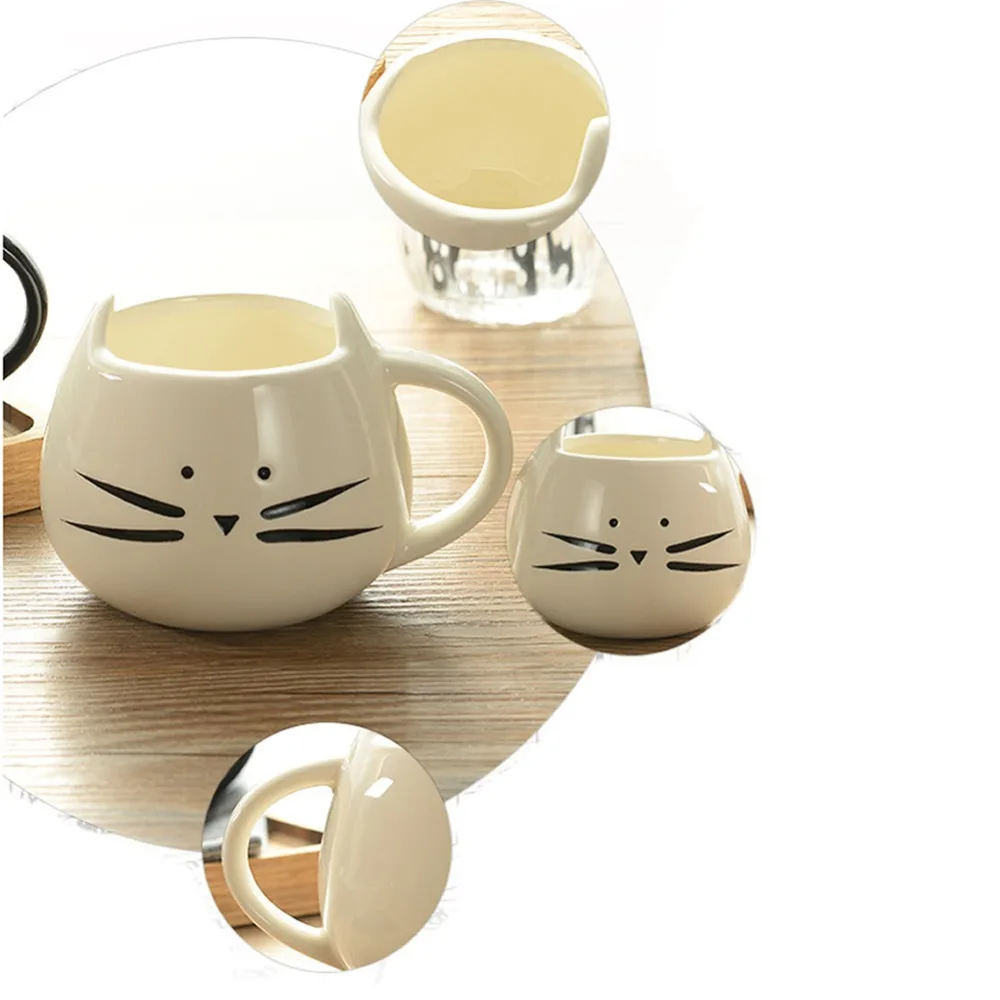 420 мл Прекрасный Белый/Черный кот кофе молочный светильник Керамическая кружка для влюбленных пар чашка Dec5