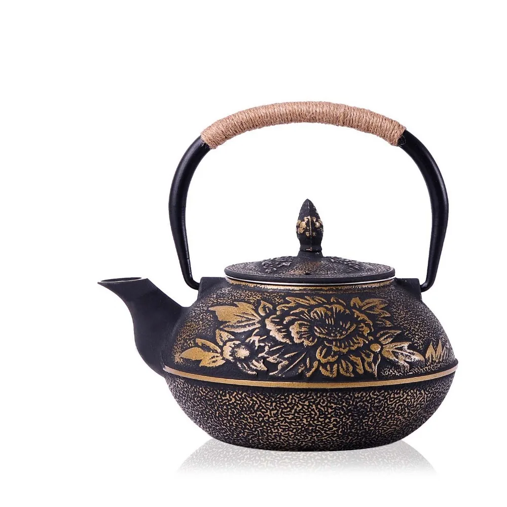 

Iron Pot Teapot Uncoated Teapot Japanese Cast Iron Pot South Pig Peony Old Burning Tea Water
