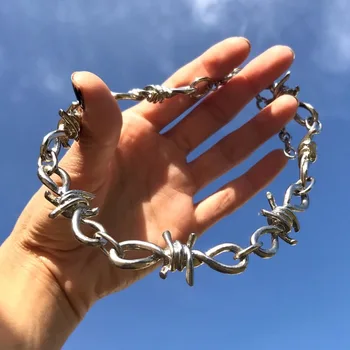 

New 2019 modis spur thorns pants waist belly trendy chain choker necklace