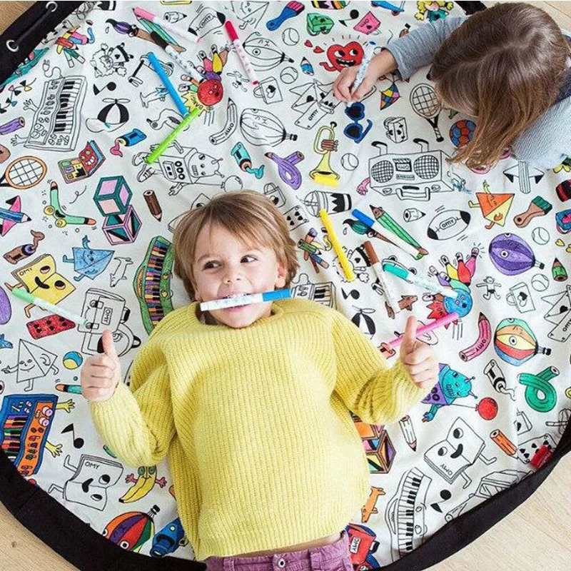 Jogo para as Crianças Bolsa de Armazenamento Esteira do Jogo Crianças Brincam Esteiras Desenham & Faça Você Mesmo Graffiti Menina Meninos Brinquedo Educativo Ins 7 Cheap Brinquedos p desenhar