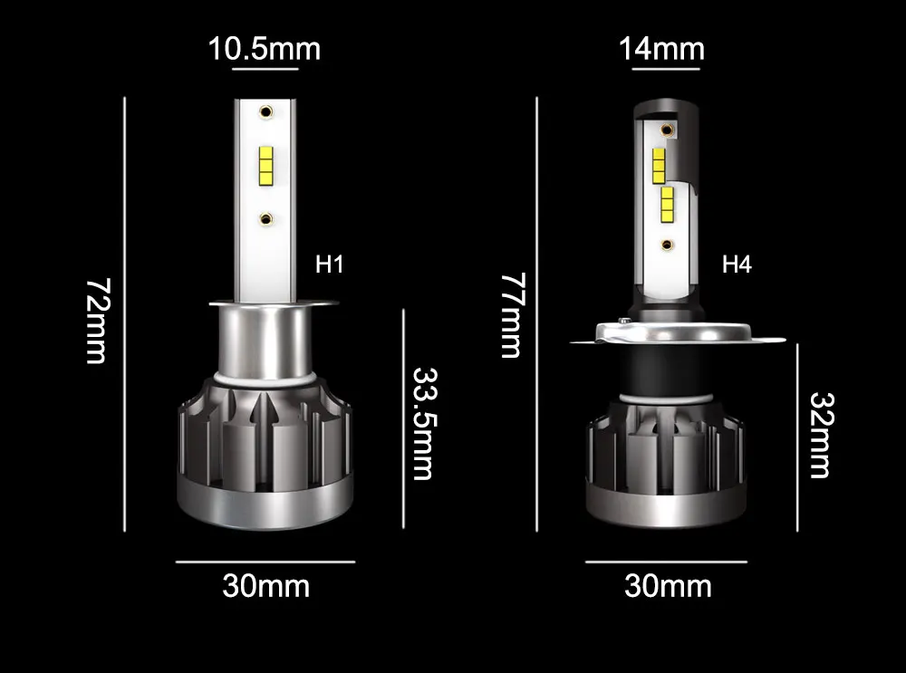 CROSSFOX автомобиля светильник светодиодный головной светильник лампочка H1 H8 H9 H11 9005 HB3 9006 HB4 H4 H7 светодиодный авто лампы для передних автомобильных 12V 24V 6000K белый 10000LM