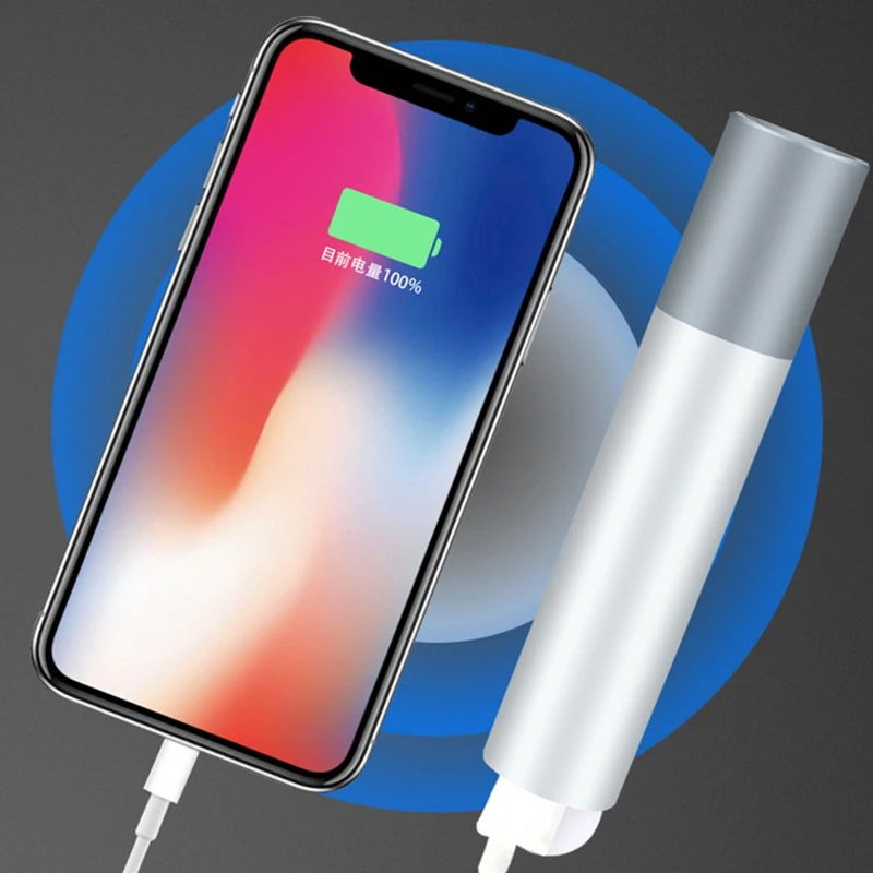 Светодиодный фонарик Usb с прямой зарядкой Мини Многофункциональный алюминиевый