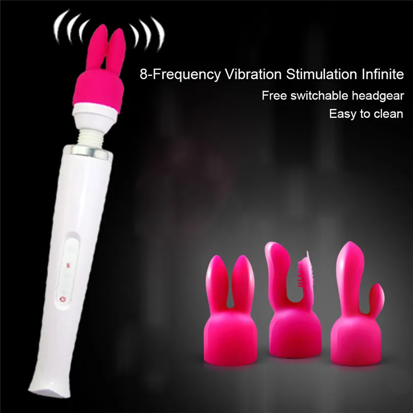 Large Vibrating Rod Female Massage Body Women-Dildo G Spot-Vibrator Vibrating Sex-Silicon Toy-Massager - 8 Frequency  (18)