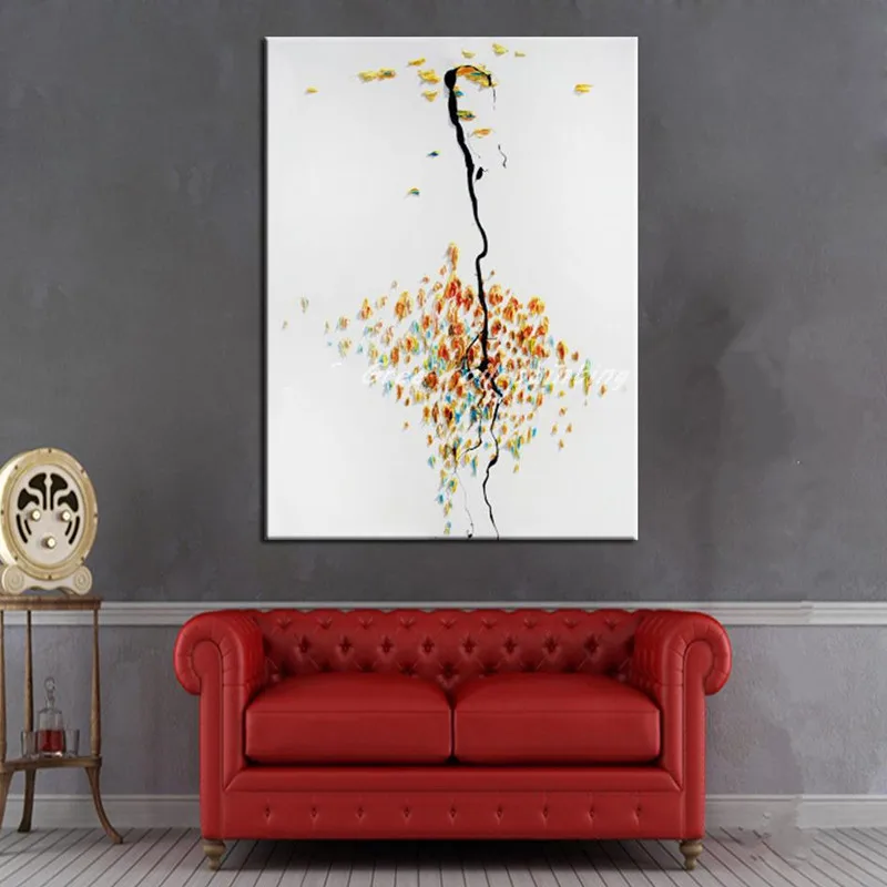 

Gifts Hand Painted Abstract Oil Paintings on Canvas Modern Home Decor Wall Art Pictures Large Knife Beautiful Colorful Painting