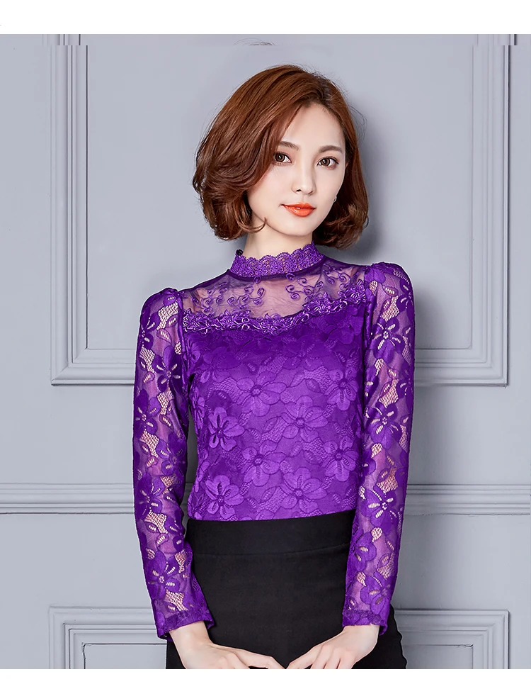 FREE SHIPPING 90s Mesh Lace Blouse OG0772