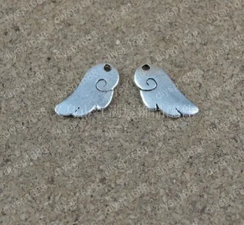

A2961 Free Shipping! 100pcs/lot 18*9mm Antique silver Angel Wings accessories and Necklace Fashion Jewelry Clothing Accessories