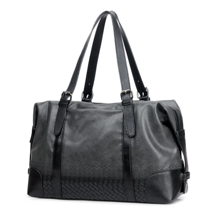 Горячая Большая емкость Мужская спортивная сумка для спортзала PU кожаная дорожная сумка вещевой мешок Многофункциональная портативная спортивная сумка для фитнеса - Цвет: Grey