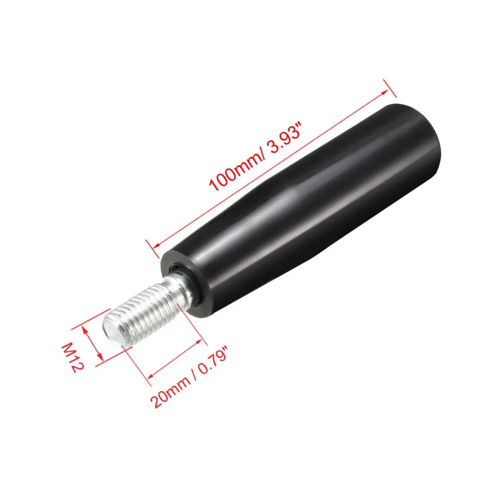 Uxcell 1 шт. 100 мм длина ручки M12 M10 с наружной резьбой стержень Вращающаяся ручка универсальная для токарного станка фрезерного оборудования Замена