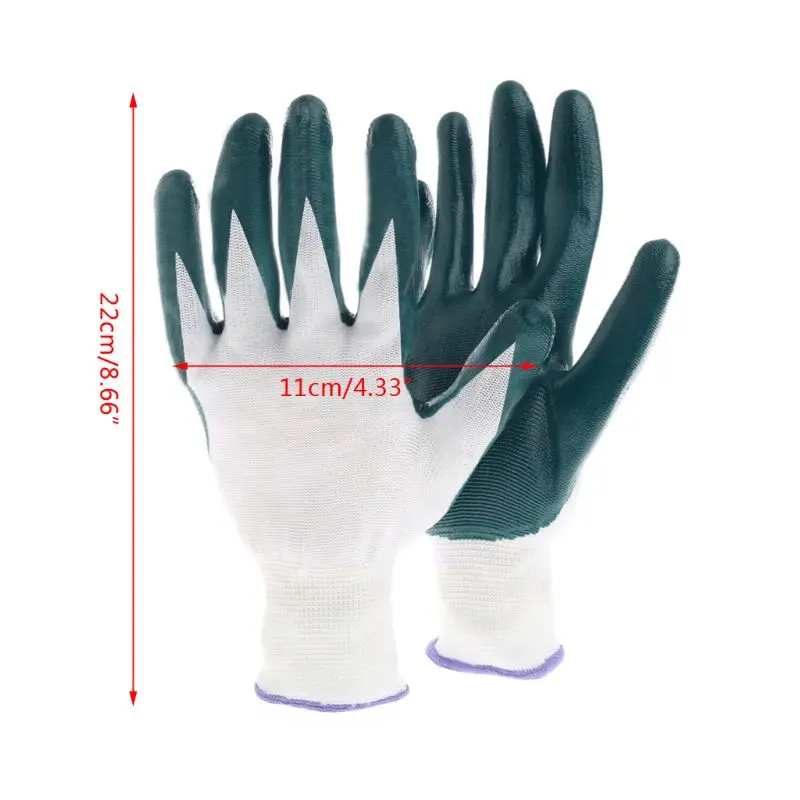 1 пара с латексным покрытием рабочие защитные перчатки Садоводство химия ремонт труда строитель