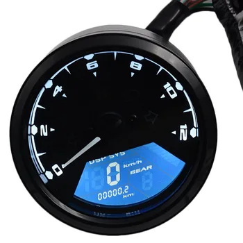 

2018 12000 RMP kmh/mph Universal LCD Digital Odometer Speedometer Tachometer Gear indicator Motorcycle Scooter Golf Carts ATV