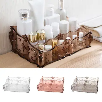 

3 Slot Bathroom Desk Makeup Organizer Cosmetics Storage Rack Butterfly Holder Useful