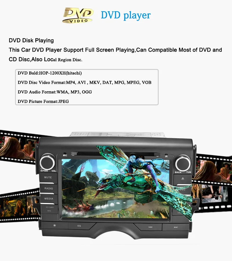 Best 8" in-dash Car DVD player with GPS(optional),audio Radio stereo,USB/SD,AUX,Bluetooth/TV,car multimedia headunit for Toyota Reiz 18
