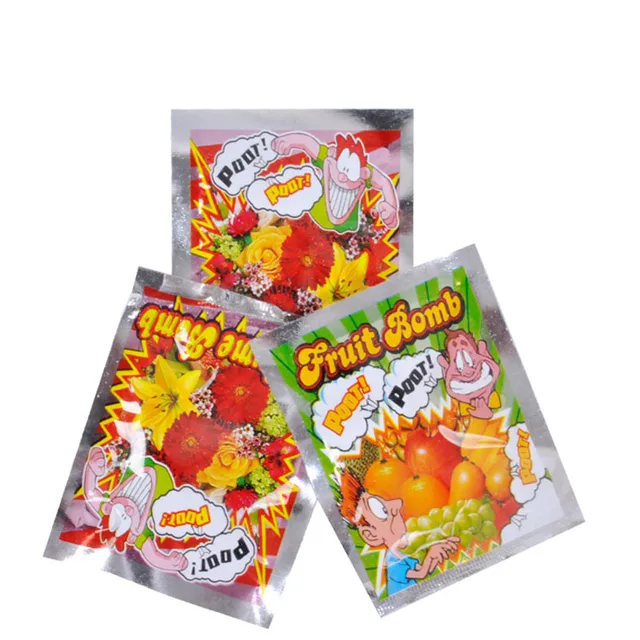 10Pcs/set Funny Fart Bomb Bags Stink Bomb Explosion Smelly Shock Toy Gags Practical Jokes Fool Stink Fart Packages boule puante 4