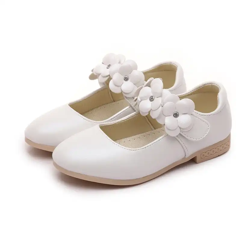 baby girl white leather shoes