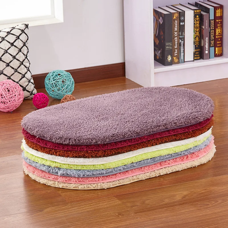 

40*60CM Anti-Skid Fluffy Shaggy Area Rug Home Room Carpet Floor Mats Bedroom Bathroom Floor Door Mat shag rugs