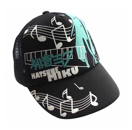 Fashion Anime Hatsune Miku Baseball Cap Mesh Caps Cotton Sun Hat Cosplay Hip-hop