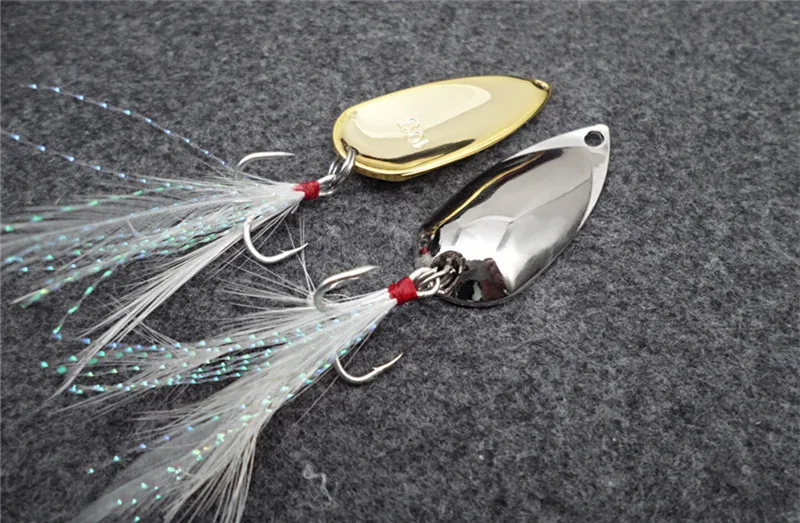 10g Metal fishing lure spoon Gold/Silver cheap fishing lures china fishing tackle Hard Bait free shipping