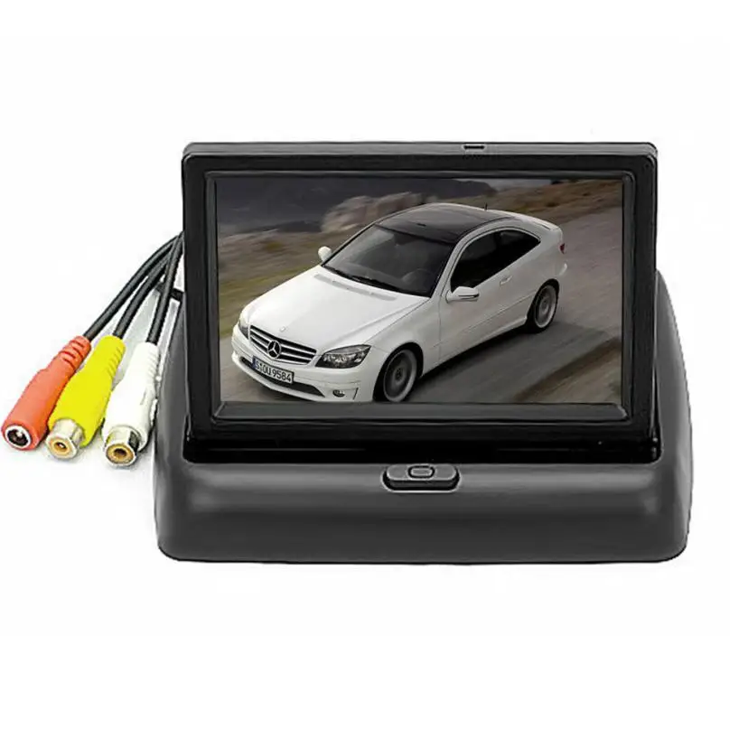 

Car Back Up Camer Monitor Screen 4.3 inch LCD TFT Foldable Color For Car Reverse Rearview Camera dropshipping jul6