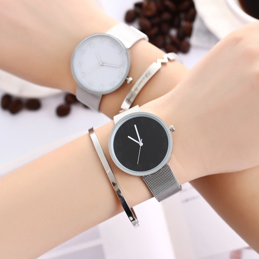 

ZhouLian Fashion Women Watch Stainless Steel Analog Quartz Wristwatch Bracelet Woman Watches Outdoor Silver Dial Clock
