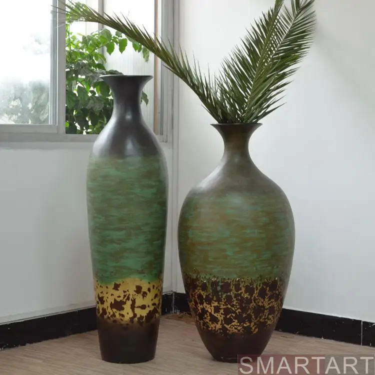 

If the SMARTART glass steel mall model room villa Club Project flower vase floor decoration