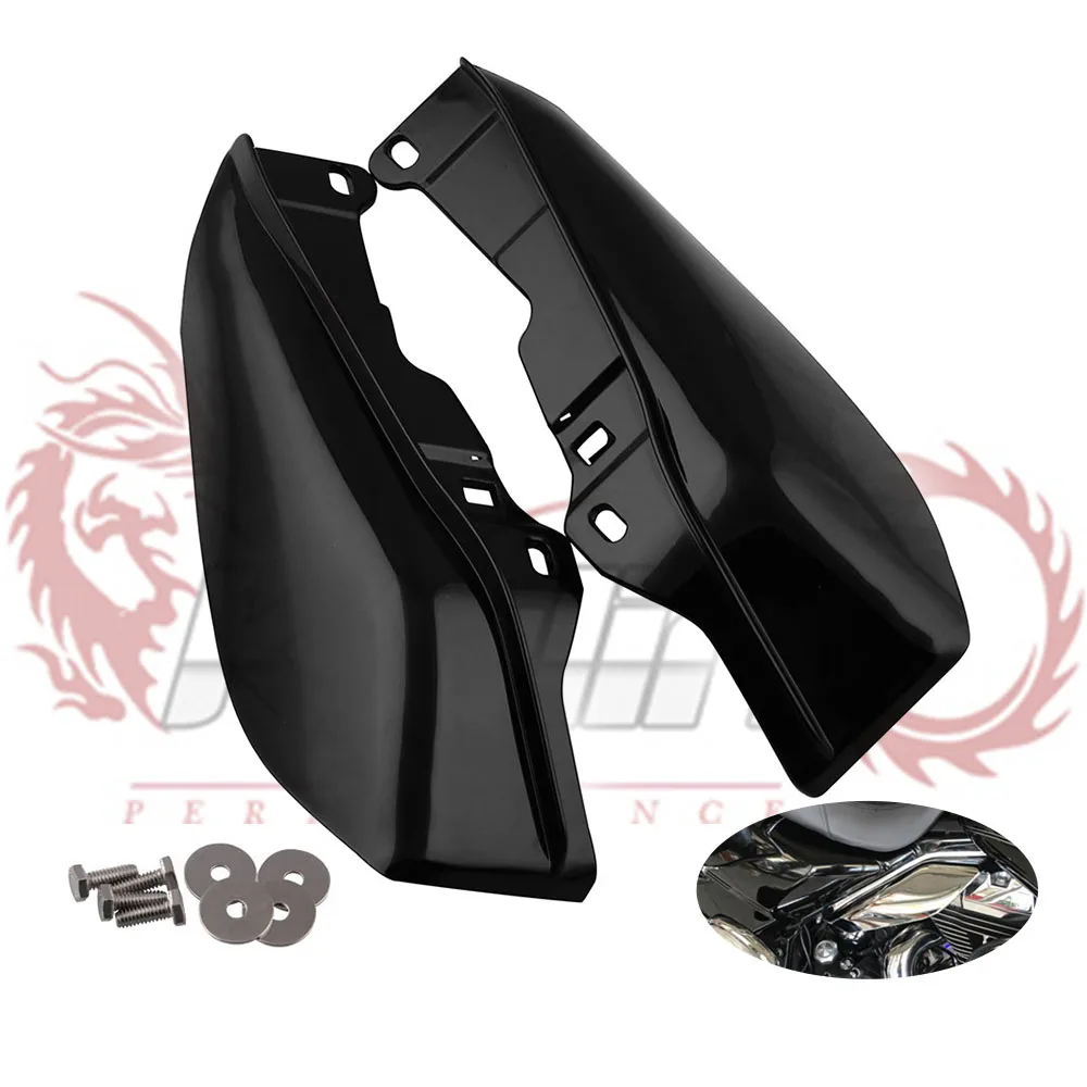 

Triclicks Black Mid-Frame Air Deflectors Trim Air Deflector Trims For Harley Touring Road King Street Glide FLHX Electra Glide M