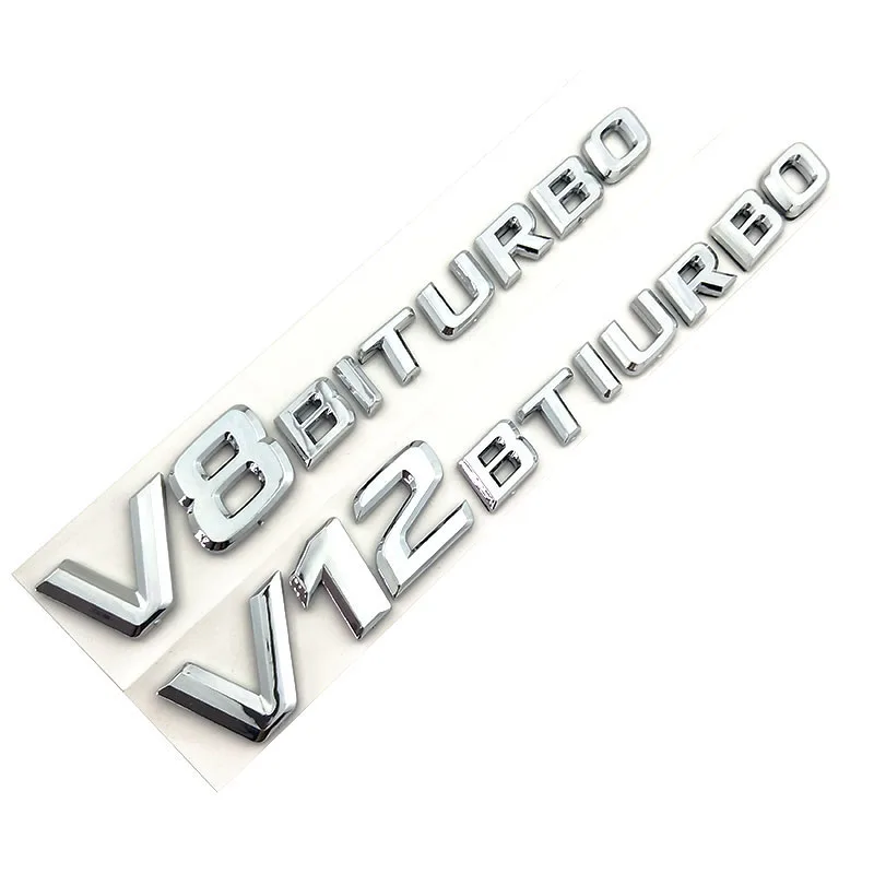 3D наклейка на автомобиль AMG V12 V8 BITURBO эмблема с логотипом значок заднюю сторону