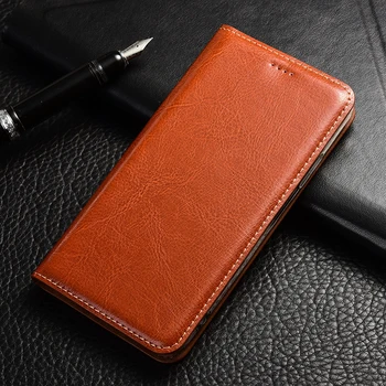 

Crazy horse Genuine Leather Phone Case For Meizu M5 M5C A5 M5S M6 M6T Note 15 M15 Plus 16 E2 E3 U20 Flip stand Cover