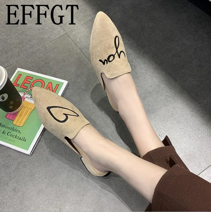 Effgt/2019 г. весенне-летние тапочки новые женские сандалии Модные Baotou на плоской
