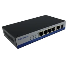 ZY4-10/100 Мбит/с rj45 коммутатор poe 802.3af 4 poort voeding 15,5 w voor ip-камеры nvr ip telefoon точка доступа Wi-Fi коммутатор poe