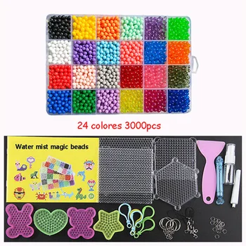 

6000 pcs DIY Magic beads Animal Molds Hand Making 3D Puzzle Kids Educational beads Toys for Children Spell Replenish