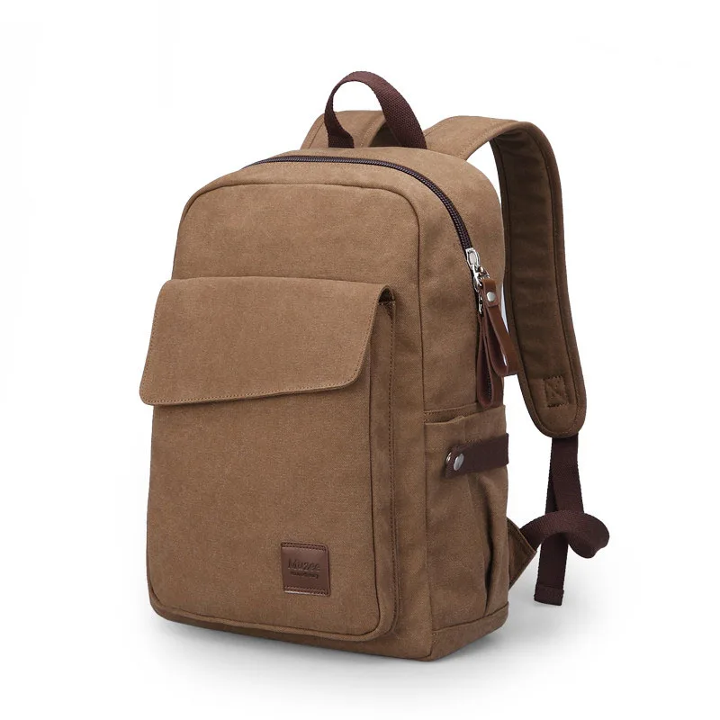 

NEW Fashion Canvas Backpack Men Designer Simple Casual Laptop Backpack Trendy Concise Solid Color Bag Women Durable School Bag