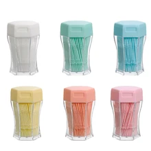 200 шт. двойной головкой нити для зубов, зубочистки с шестиугольная коробка для ухода за зубами