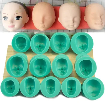 

Fondant Cake Molds Cupcake Soap 13 Pcs Girl Face Decorating Mold Home Kitchen Dining Handmade DIY Tool Muffin Baking