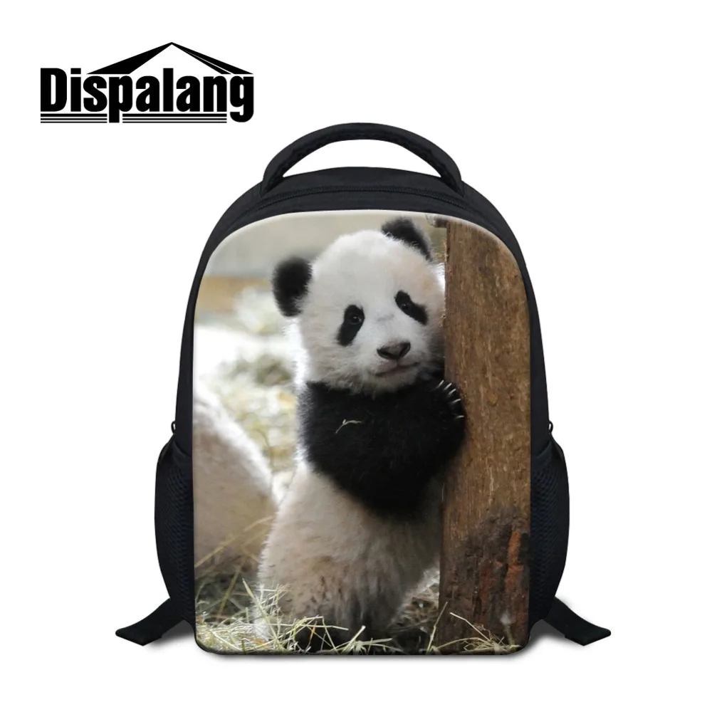 

Newest Cotton Panda Printing on Rucksack for Children Lovely Daypack Small School Bag for 2-7 Years Old Kid Mini 12 inch Satchel
