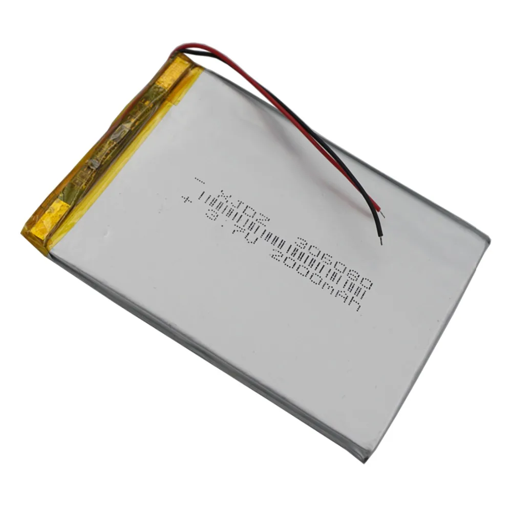 

XINJ 3.7V 2000mAh Li Polymer LiPo Battery 306080 For E-book Power bank Portable TV Video player Plate PAD MID Portable Tablet PC