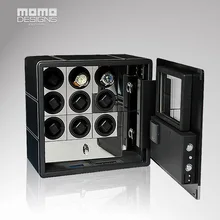 Новая коробка для намотки часов 9 автоматические часы и ювелирные часы для хранения часов-с двойным цифровым и замок с идентификационными картами безопасности