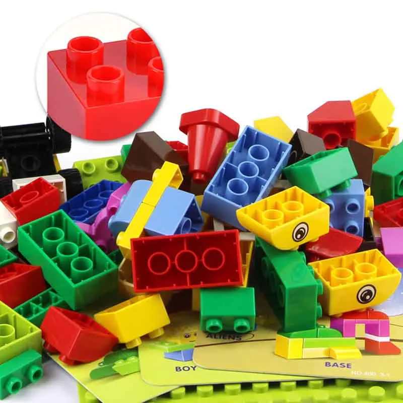 

Big size DIY Building Blocks Basic Creative Set Educational Kids Toys Baby Gifts Compatible With DuploE Brick