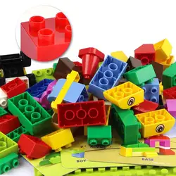 Большой размер DIY строительные блоки базовый креативный набор образовательных детей игрушки для детского подарка совместимы с DuploE кирпич