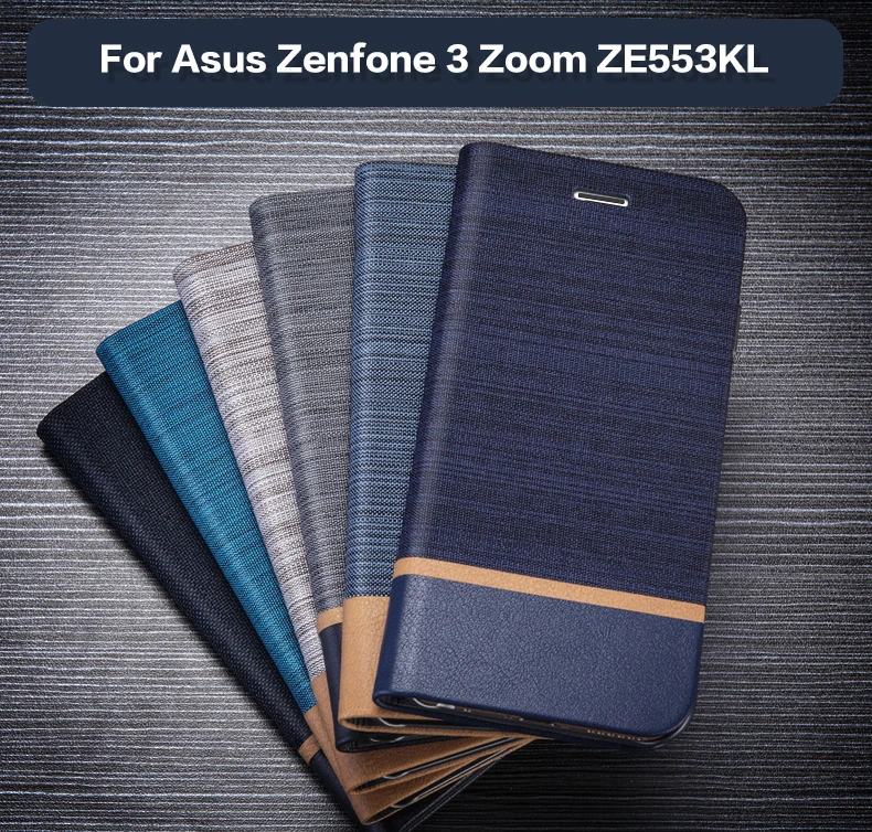 Деловой чехол из искусственной кожи для Asus Zenfone 3 Zoom ZE553KL мягкий силиконовый