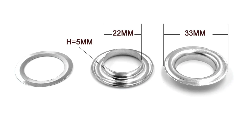 50 шт./лот) 22 мм внутренний диаметр металлический крепеж для тента веревка Хо Одежда и аксессуары кукурузы люверсы кольцо заклепки защелки сарай ткань вентиляционное отверстие