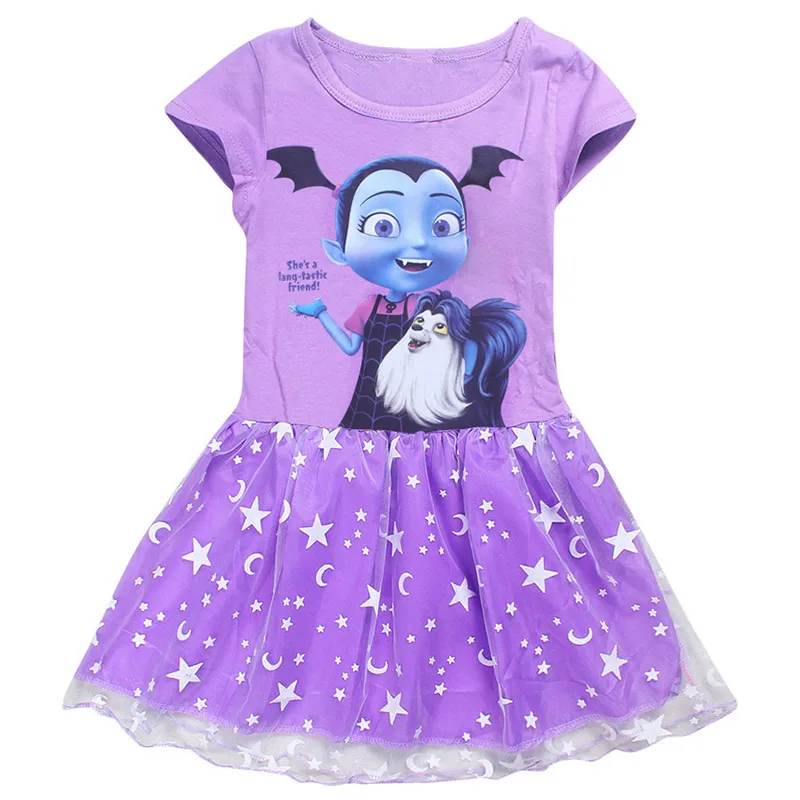 PaMaBa Kid Comic Con Vampirina; карнавальный костюм; вечерние платья для девочек на Хэллоуин; летнее платье с крыльями; нарядная Карнавальная одежда принцессы - Цвет: 10