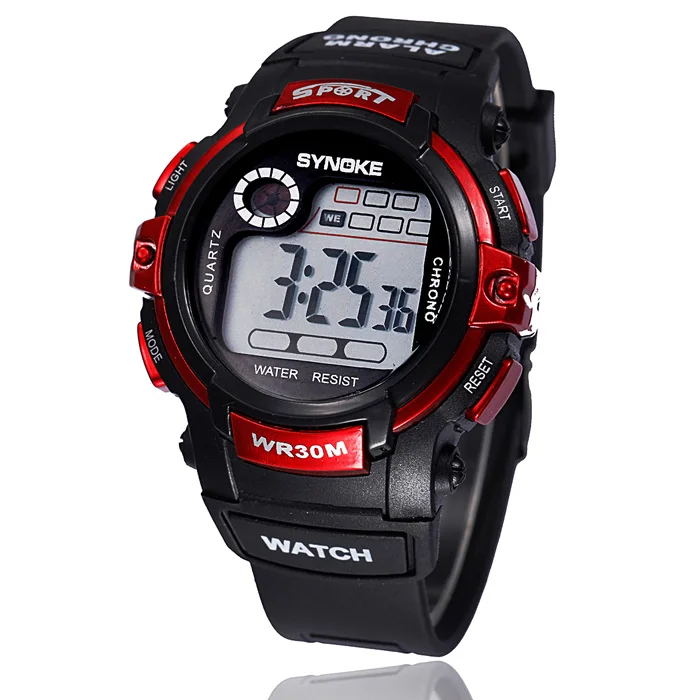Для Мужчин Мальчик наручные часы цифровой светодиодный Кварцевые сигнализации Дата Спорт Новый Водонепроницаемый часы мужские