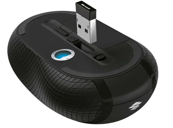 New Genuine 100% Microsoft 4000 2.4GHZ Wireless Mouse Blue Track For Laptop MAC--Black