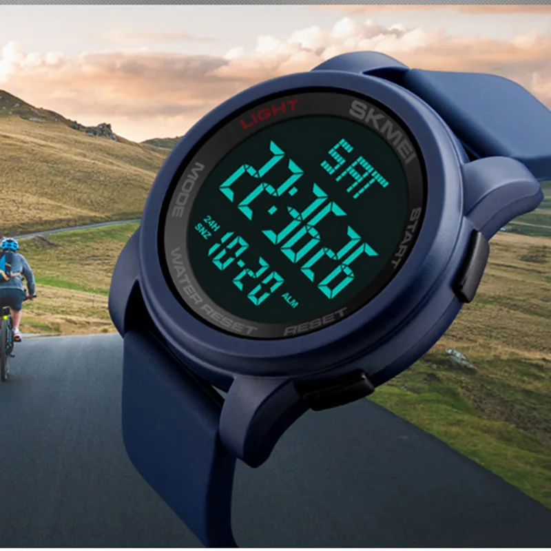 Men's Sports Watches Chrono Countdown Men LED Digital Watches Man Clock Military Wristwatches Relogio Masculino SKMEI 2018