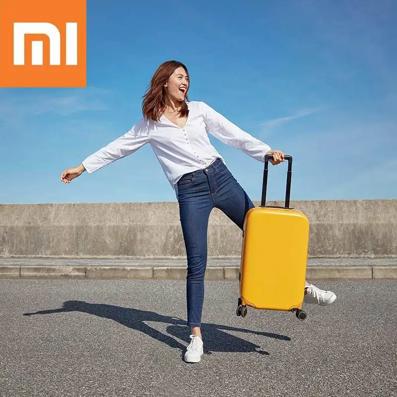 

Xiaomi 90 Fun 20/24inch Travel Suitcase 33L/65L Polyester TSA Lock Spinner Wheel Carry On Luggage Case - Yellow 24 Inch