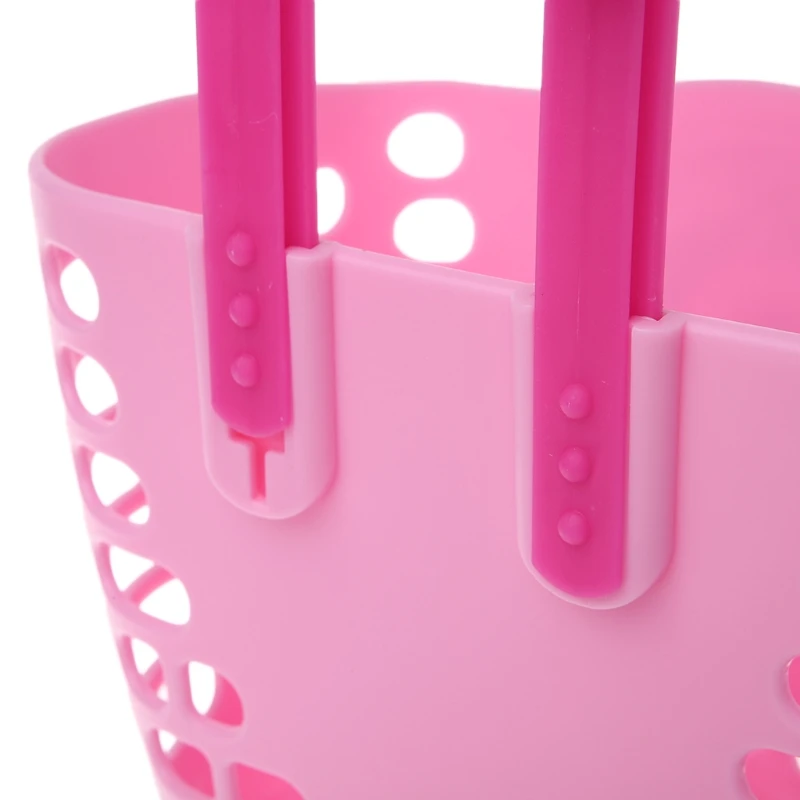 Perfect Bicycle Scooter Basket Children Bike Plastic Cartoon Front Handlebar Carrier Bag blue pink 5